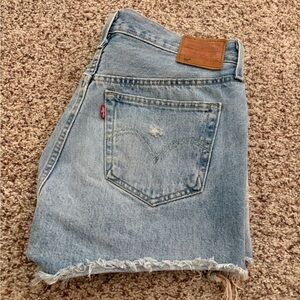 Levi's Light Blue Jean Shorts